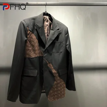 PFHQ Wornout Vintage Patchwork Nicho de Design de Homens de paletó de Alta Qualidade Verão 2023 Elegante na Moda Jaqueta Elegante Original Novo