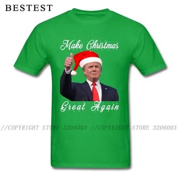 Presidente da T-shirt dos Homens de Presente de Natal Tshirt Fazer o Natal Grande Novamente Topos & Tees de Donald Trump, T-Shirts de Impressão 3D Verde Roupa Vermelha
