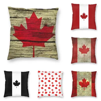Canadá Bandeira do Patriotismo Capa de Almofada 45x45 Decoração de Impressão Canadense Patriótica Jogar Travesseiro Caso para a Sala de Decoração de Casa