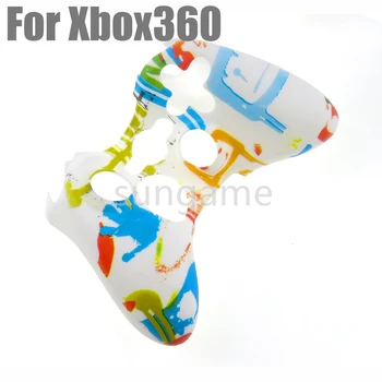 1 peça de Substituição Impressão de Transferência da Água Protetora da Pele Para Xbox 360 Silicone Macio Caso Gamepad Acessórios