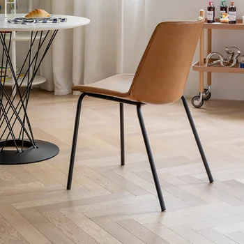 Luxo Europeu De Jantar, Cadeiras De Metal Design Minimalista Encosto Maquiagem Cadeira Ergonómica Adultos Silla Comedor De Mobiliário De Cozinha
