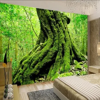 beibehang Personalizada Foto de papel de Parede 3D mural Europeia Floresta Verde, Árvores, Natureza, Paisagem Quarto Sofá pano de Fundo do papel de Parede 3d Mural