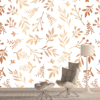 Personalizado Mural de Parede da Folha 3D da Natureza Aquarela Fotografia, Pintura de Parede de Casamento Casa Sala Romântico de Decoração de Casa de Papéis de Parede