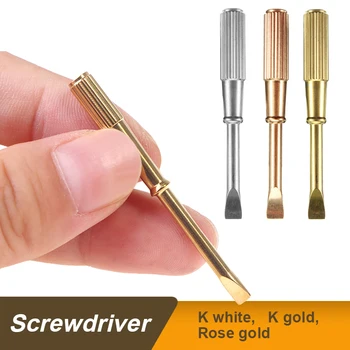 K chave de Fenda de Ouro 18K de Titânio Pulseira de Aço Parafuso de Remoção de ferramentas de Hardware de Aço Inoxidável de Fenda chave de Fenda