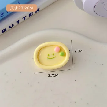 O Japonês Da Cor Geometria Estrelas Rodada Sorriso Face Pequenos Grampos De Cabelo Bonito Kawaii Doce Bola De Plástico Mini Gancho Acessórios De Moda