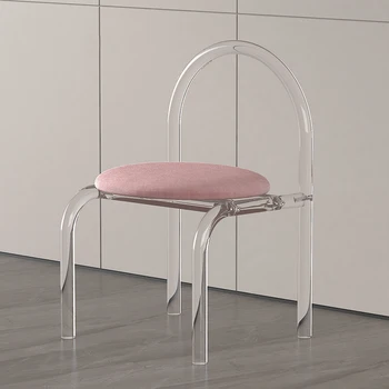 Plástico Quarto Cadeira Gamer Design Elegante Do Casamento Transparente Nórdicos Luxo Cadeira De Jantar Cozinha Cadeiras Para Pequenos Espaços Cocina Mobiliário De Jardim