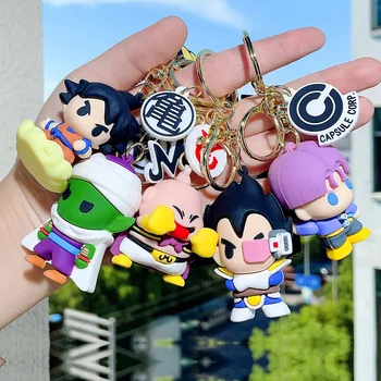 Japonesa Dragon Ball Anime Chaveiro Bonito Wukong Buu Q Versão Boneca Pingente de Chave do Carro do Anel Mochila Ornamentos Presentes para Amigos