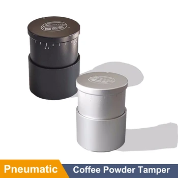 58mm Pneumática Ajustável Café Tamper de café Expresso e Café em Pó Prima de Café de Aço Inoxidável Martelo Distribuidor Compactador