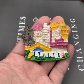 3D Ímã de Geladeira Veneza, Itália, Dubai, Estados Unidos Resina Ímãs de Geladeira Lembrança Coleção Decoração