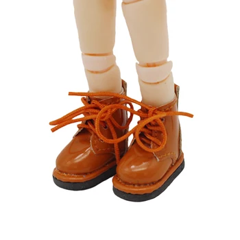 2.5*1.1 cm de mini bonecas, Botas de 1/12 BJD ob11 Bonecas de sapatos que se encaixam GSC Mollys bonecas Acessórios brinquedos