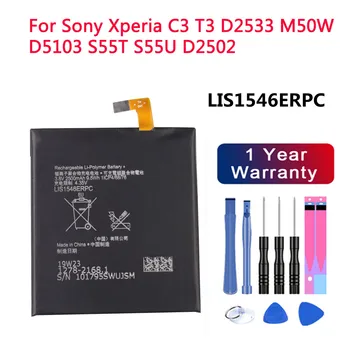 Novo LIS1546ERPC Bateria Para Sony Xperia C3 T3 D2533 M50W D5103 S55T S55U D2502 2500mAh Bateria do Telefone Bateria Envio Rápido