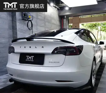 Se encaixa Para o Tesla Model 3 Mini GT 2018-2022 de Alta Qualidade, Seca, Fibra de Carbono, Carro de Trás do Tronco Lip Spoiler Divisores Asa