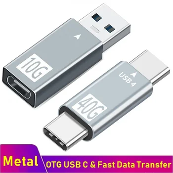 Liga OTG USB Tipo C Adaptador de 40 gbps de Transferência Rápida de Dados-Tipo C de Carregamento do Conversor para o Macbook Pro de Ar Portátil Ipad de disco Rígido do PC