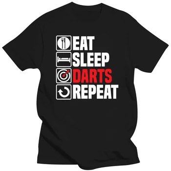 Comer, Dormir Dardos De Repetição De T-Shirt Engraçada Placa De Dardo Set Pub Pai De Presente De Natal Topo De Streetwear Camiseta
