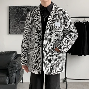 Alta Qualidade Blazer Homens Versão coreana Tendência Business Casual Elegante de Moda High-end de Compras Cavalheiro paletó D68