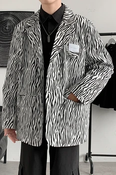 Alta Qualidade Blazer Homens Versão coreana Tendência Business Casual Elegante de Moda High-end de Compras Cavalheiro paletó D68