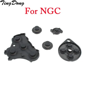 TingDong 1 Conjunto de peças de substituição Para Nintendo GameCube NGC Controlador de Condutores de Silicone Botão Almofada de Reparação de peças de reposição