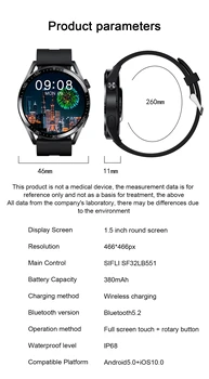 Suspensão de Monitoramento Gps Tracker Fitness Inteligente Pulseira Smart Watch de 1,5 Polegadas para Asus Zenfone 8 ZS590KS 5G Zenfone8 Um Plus Nord C