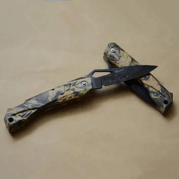 Criativo canivete Acampamento de Sobrevivência Faca Dobrável Lâmina ABS Crânio Padrão de Identificador de EDC Exterior Ferramenta