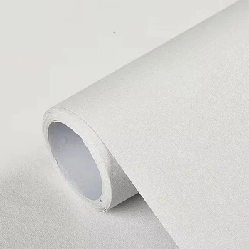 Branco puro papel de Parede Auto-adesivo à prova d'água E à prova de Umidade Dormitório Adesivo de Parede Teto Parede Renovação do papel de Parede do PVC