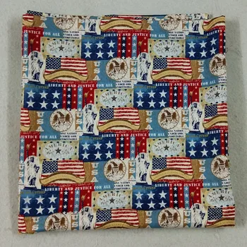 50x105cm Bandeira Americana SeriesFivestar Águia Livre Letra Impressa Tecido de Algodão Tecido Bandeira de Retalhos DIY de costura Bebê Vestido de Pano
