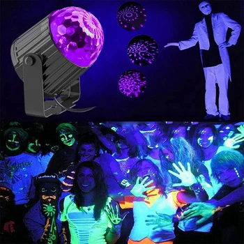 UV Luz Negra,Luz com Plug de 6W,Preto Inundação de Luz de Neon que brilha para o Brilho da Festa,Halloween,Fluorescente Cartaz, Plug UE