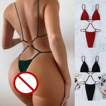 Mulheres Sem Encosto Tangas Maiô Sexy Um Pedaço Monokini Brasileira De Calção De Banho, Biquínis Moda Praia Moda Praia