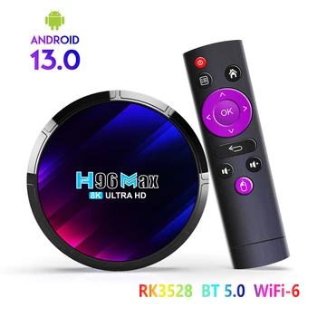 H96 Max RK3528 Inteligente Caixa de TV Android 13 WIFI6 Apoio 8K 3D H96Max Caixa Superior ajustada do Android 13.0 Media Player