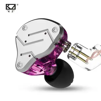 KZ ZSN 1BA 1DD Híbrido No Ouvido Fone de ouvido de Metal hi-fi de Baixo Fones de ouvido Em Ouvido o Monitor de Fone de ouvido Sport com Cancelamento de Ruído Earbud KZ ZSTX ZSX