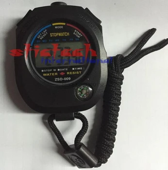A DHL 200 pcs Impermeável de Digitas LCD incorporado na bússola, Cronógrafo Stopwatch Contador do Temporizador de Esportes de Alarme