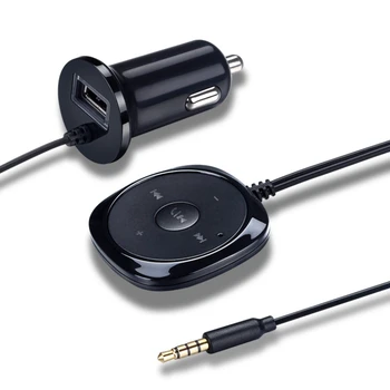 Estacionamento Bluetooth Kit sem Fio Receptor de Áudio para chamadas Mãos-Livres de Apoio AUX de Streaming de Música USB Carregador de Carro Auto Eletrônica