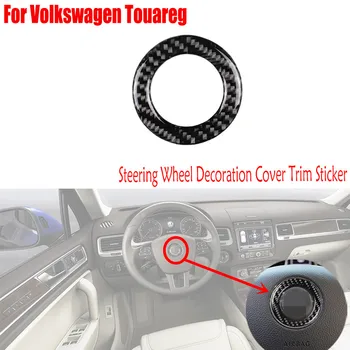 A Volkswagen VW Touareg 2011-2018 de Fibra de Carbono, Carro Acessórios, Peças de Interior de Volante Decoração de Capa de Guarnição Adesivo