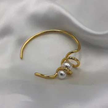 2023 Novo exagerada de metal prateado feminino bracelete geométricas retro bracelete da jóia do partido dom