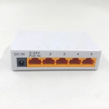EM 1PCS 100Mbps 5 Portas Mini Fast Ethernet LAN RJ45 de Rede Switch Comutador de Hub Suporte VLAN VENDA QUENTE