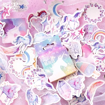 30 caixa/muito Kawaii Sonho do Unicórnio Washi Adesivos Bonito Scrapbooking DIY Diário Decorativos de Vedação Sticker Album Vara Rótulo