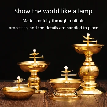 Cozinhar Liga Lâmpada de Óleo Nunca queima de Lâmpadas Dimmable-Lâmpada Titular Budista Suprimentos