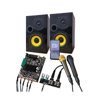 ZK-AM100F Levar o Tipo de KTV Microfone do Sistema de Áudio 2.1 Canais Bluetooth Amplificador de Potência da Placa 50+50+100W