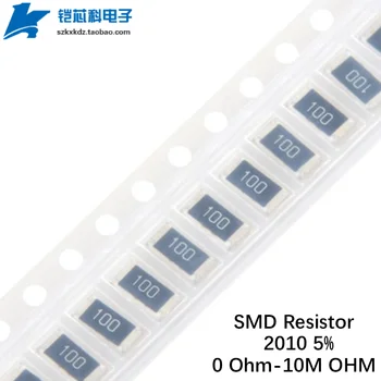 50Pcs 2010 5% Resistor SMD 0OHM 1R-10 10 22 33 36 62 100R 220 Ohm 1K 10K 100K 30K 33K 1M de Chips Fixo Resistência 3/4W