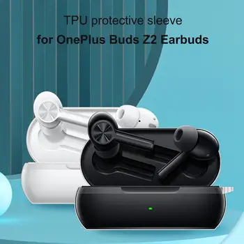 Transparente Substituição TPU Cover For Oneplus Botões Z2 sem Fio Fone de ouvido Caixa de Carregamento Saco Clara Protetora à prova de Choque Shell
