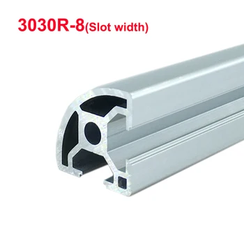 1PC 3030R-8 UE Perfil de Alumínio 100-800mm Comprimento de 1/4 de Curva Linear de Trilho para DIY Impressora 3D CNC
