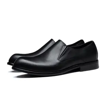 Novo original Couro Casual Busines Derby Sapatos de Homens Diária de Trabalho do Escritório de Lazer Vestido de Festa de Sapatos de Dedo do pé Redondo Zip Sapatos TAMANHO 37-44